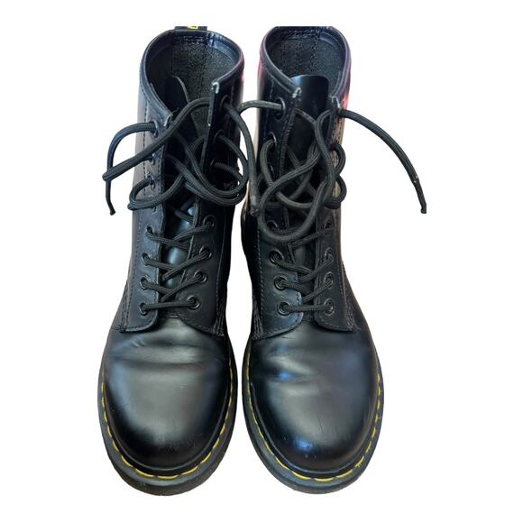 DR MARTENS 1460 Smooth Leather Lace Up Boots Black Ladies size 6 - Picture 5 of 12